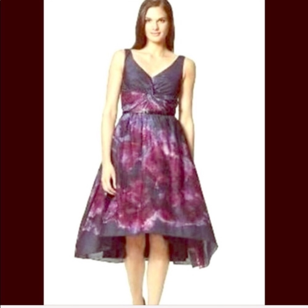 Lela Rose Neiman Marcus Floral Derby Dress 4 Pink - Picture 4 of 7